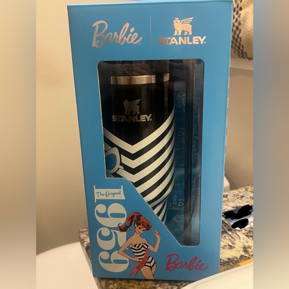Barbie x Stanley Cup Chevron Design